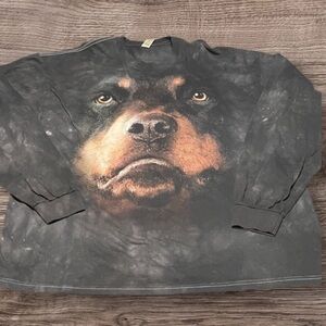 Rottweiler Graphic Black Long Sleeve Shirt Black